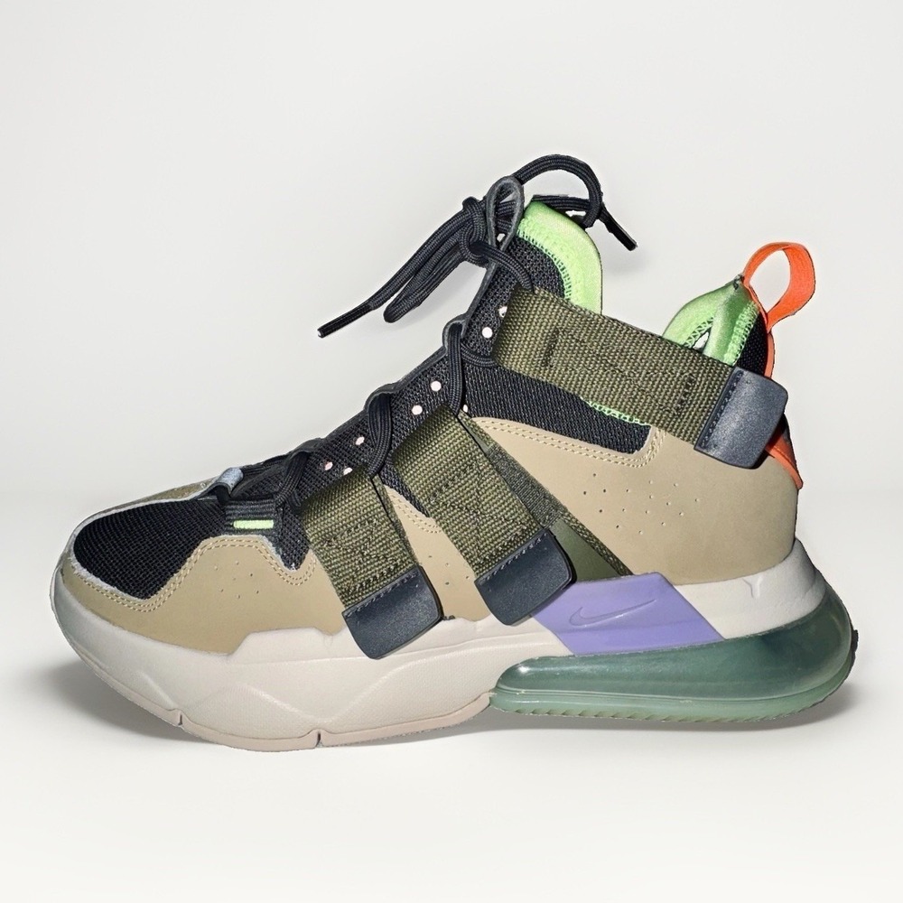 Nike Air Edge 270 Size 8 Mens Basketball Shoe Parachute Beige Olive AQ8764-200